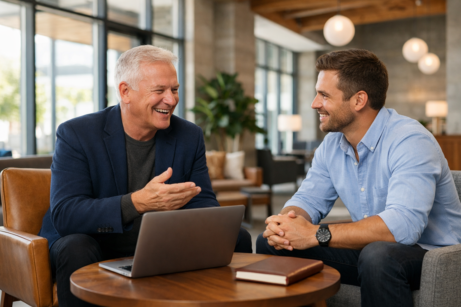 Two church leaders in conversation about leadership transition